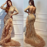 ✨ HYAT7 Joleen Evening Dress – Gold Glamour Couture