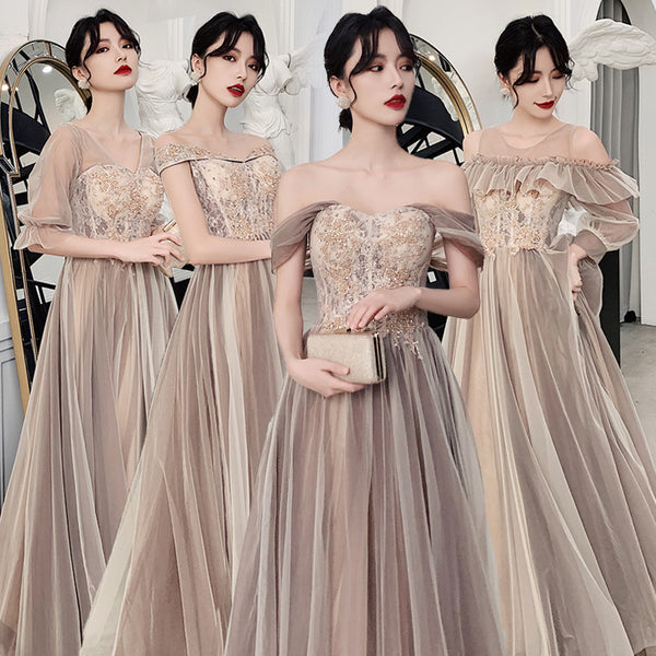 ⭐ HYAT7 Couture Glow Gown – Champagne Rose