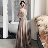 ⭐ HYAT7 Couture Glow Gown – Champagne Rose