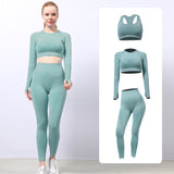 Seamless Yoga Wear Sports Suit Outdoor Fitness Vest Quick Dry Tight Sportswear Yoga Pants Women