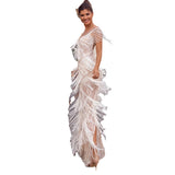 HYAT7 Women's V-neck sleeveless dress, form-fitting long dress